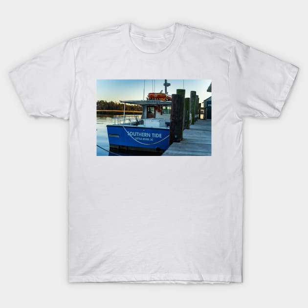 Boats in a river T-Shirt by KensLensDesigns